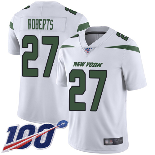 New York Jets Limited White Youth Darryl Roberts Road Jersey NFL Football #27 100th Season Vapor Untouchable